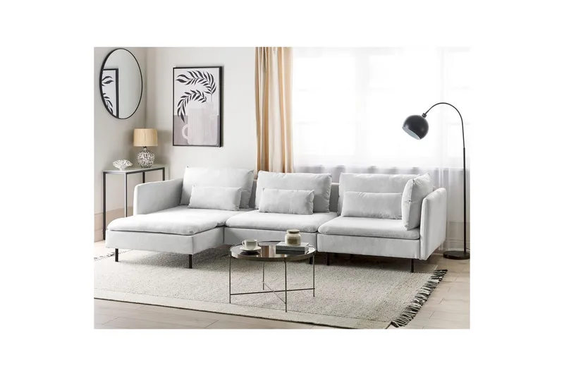 Modulsoffa Egeris Grå/svart, Högervänd - Grå - Möbler - Soffa - Divansoffa & schäslongsoffa - 3 sits soffa med divan