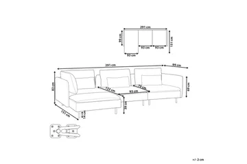 Modulsoffa Egeris Grå/svart, Högervänd - Grå - Möbler - Soffa - Divansoffa & schäslongsoffa - 3 sits soffa med divan