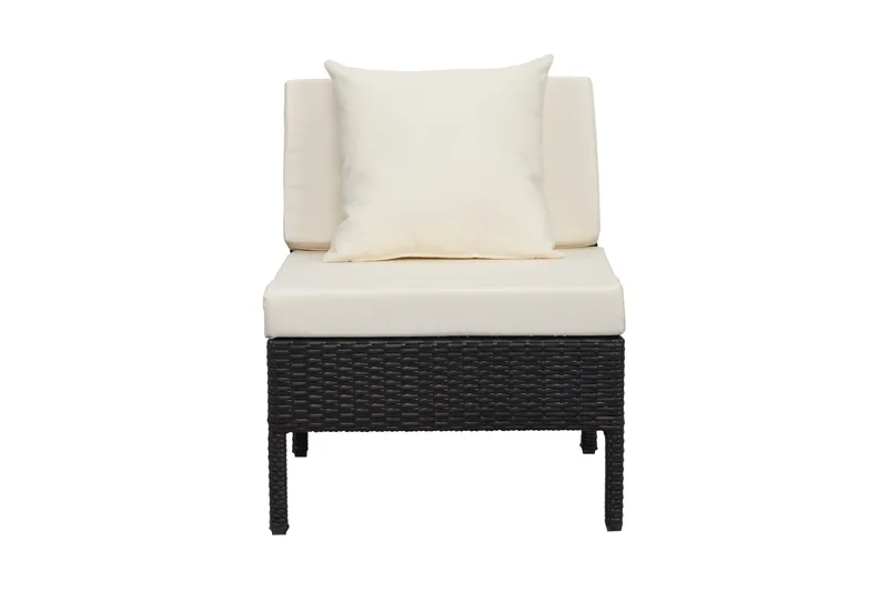 Elba Mittmodul Konstrotting - Svart/Vit - Utemöbler & utemiljö - Övrigt utemöbler - Moduler utesoffa - Mittmodul utesoffa