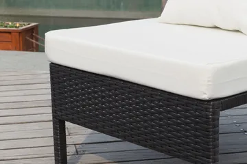 Elba Mittmodul Konstrotting - Svart/Vit - Utemöbler & utemiljö - Övrigt utemöbler - Moduler utesoffa - Mittmodul utesoffa