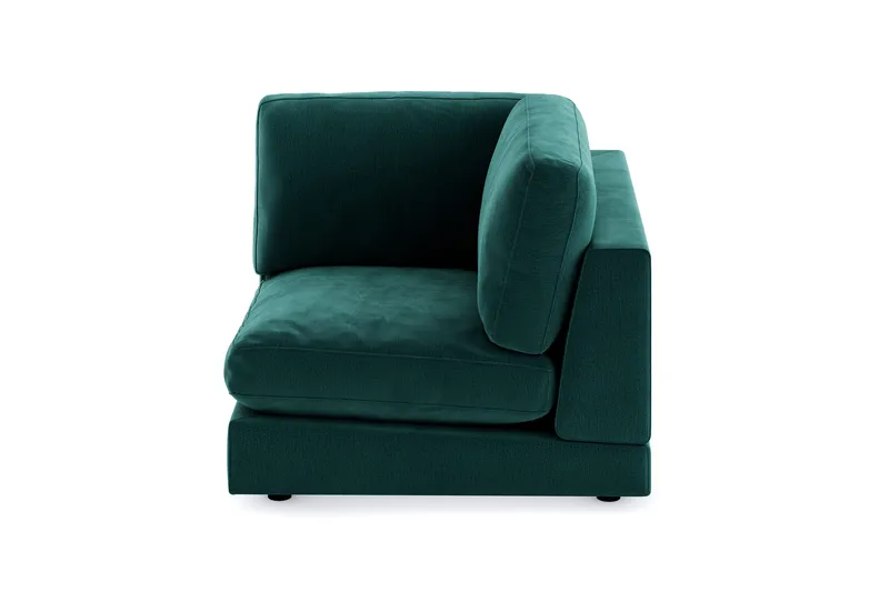 Arken 1-sits Hörnmodul i Sammet, Grön