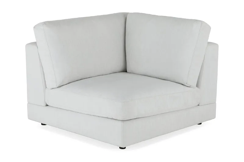 Arken 1-sits Hörnmodul i Tyg, Ljusgrå