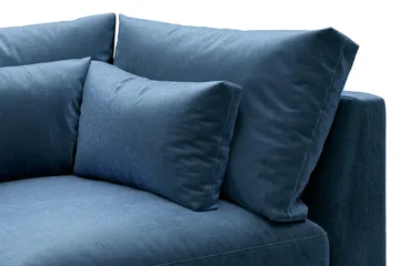 Dubai Hörnmodul Sammet Extra Djup - Blå - Möbler - Soffa - Modulsoffa - Hörnmodul