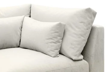 Dubai Hörnmodul Sammet Extra Djup - Vit - Möbler - Soffa - Modulsoffa - Hörnmodul