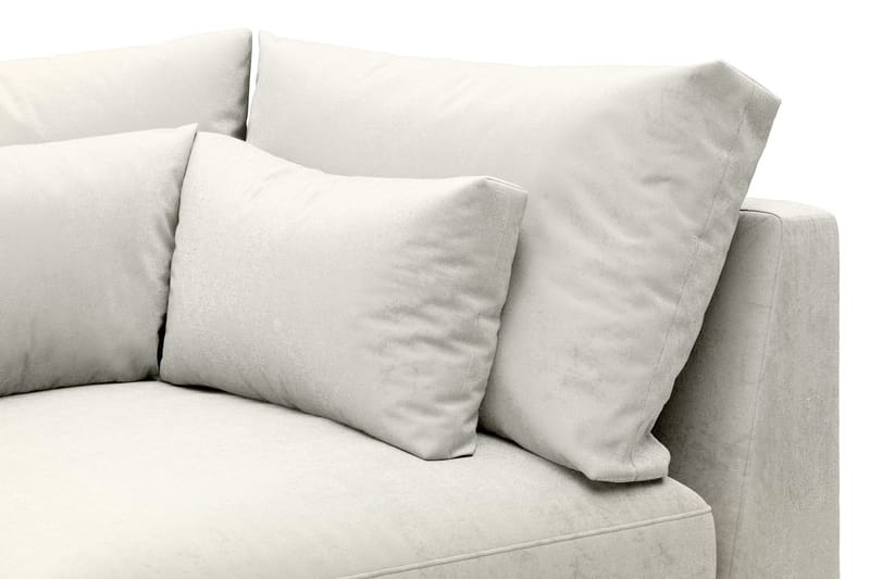 Dubai Hörnmodul Sammet Extra Djup - Vit - Möbler - Soffa - Modulsoffa - Hörnmodul