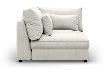 Dubai Hörnmodul Sammet Extra Djup - Vit - Möbler - Soffa - Modulsoffa - Hörnmodul