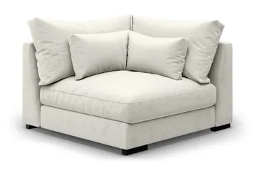 Dubai Hörnmodul Sammet Extra Djup - Vit - Möbler - Soffa - Modulsoffa - Hörnmodul