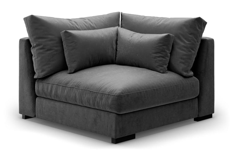 Dubai Hörnmodul Sammet - Mörkgrå - Möbler - Soffa - Modulsoffa - Hörnmodul