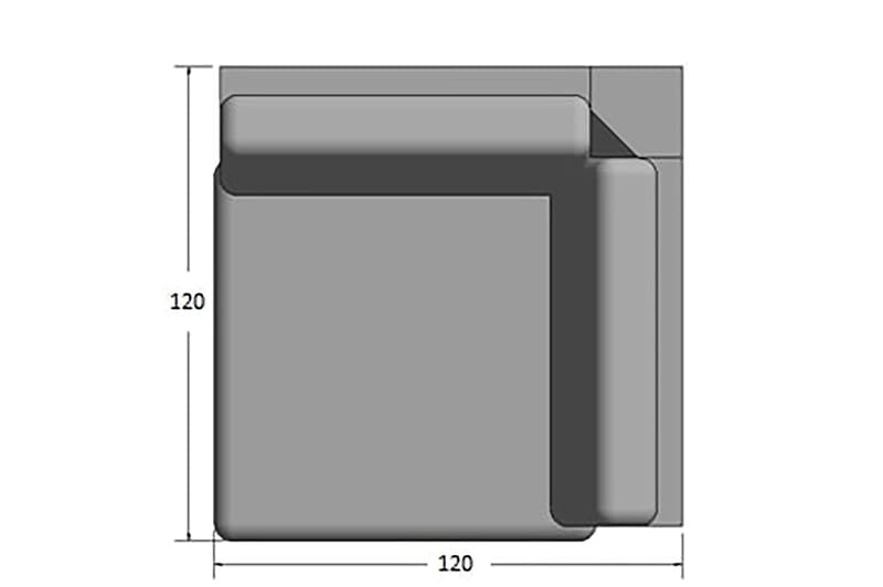 Dubai Hörnmodul Sammet - Vit - Möbler - Soffa - Modulsoffa - Hörnmodul