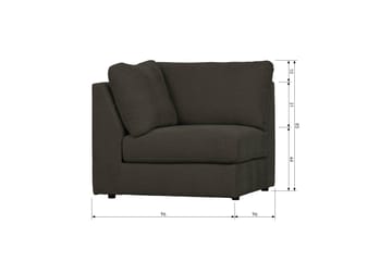 Hörnmodul Havelberg - Antracit - Möbler - Soffa - Modulsoffa - Hörnmodul