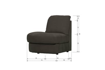 Hörnmodul Havelberg Vänster - Antracit - Möbler - Soffa - Modulsoffa - Hörnmodul