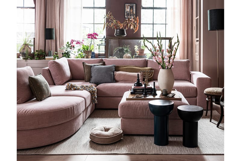 Hörnmodul Havelberg Vänster - Rosa - Möbler - Soffa - Modulsoffa - Hörnmodul