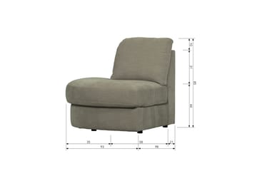 Hörnmodul Havelberg Vänster - Varmgrå - Möbler - Soffa - Modulsoffa - Hörnmodul