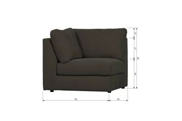 Kielstra Hörnmodul - Antracit - Möbler - Soffa - Modulsoffa - Hörnmodul