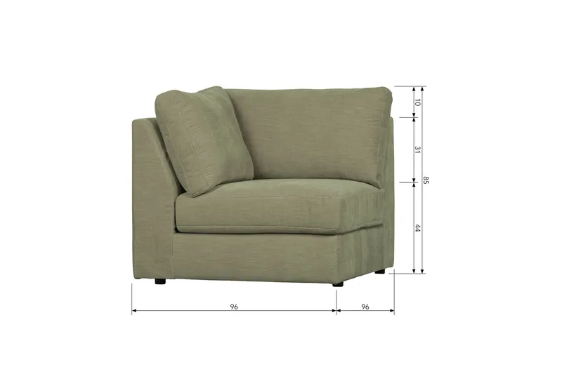 Kielstra Hörnmodul - Grön - Möbler - Soffa - Modulsoffa - Hörnmodul