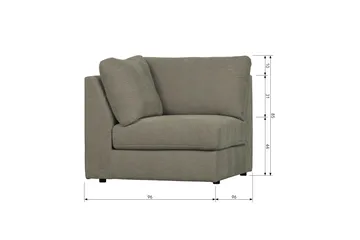 Kielstra Hörnmodul - Varmgrå - Möbler - Soffa - Modulsoffa - Hörnmodul