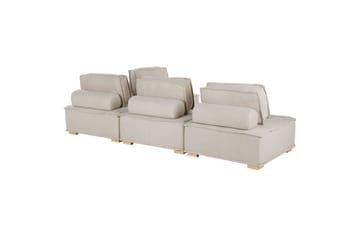 Hörnsoffa Tibro Beige/ljust trä - Beige/ljust trä - Möbler - Soffa - Modulsoffa - Komplett modulsoffa