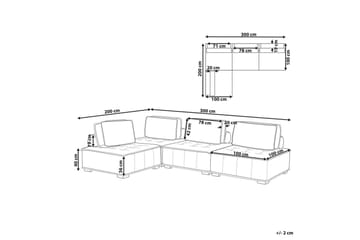 Hörnsoffa Tibro Grå/ljust trä - Grå/ljust trä - Möbler - Soffa - Modulsoffa - Komplett modulsoffa
