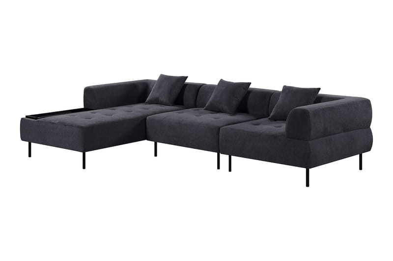 3-sits Modulsoffa Bunbury Divan Vänster - Blå - Komplett modulsoffa