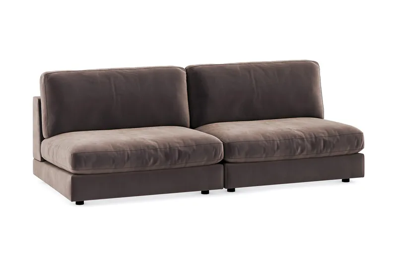 Arken 4-sits Modulsoffa i Sammet - Brun - Möbler - Soffa - Modulsoffa - Komplett modulsoffa