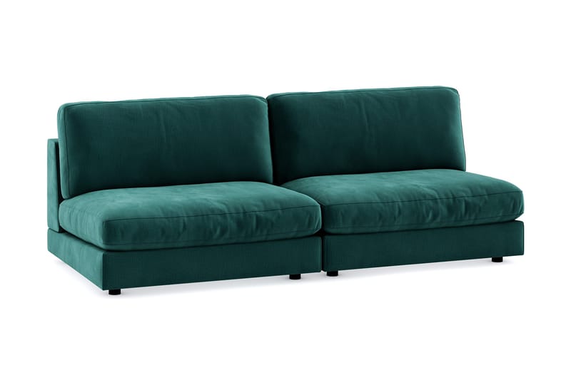 Arken 4-sits Modulsoffa i Sammet - Grön - Möbler - Soffa - Modulsoffa - Komplett modulsoffa