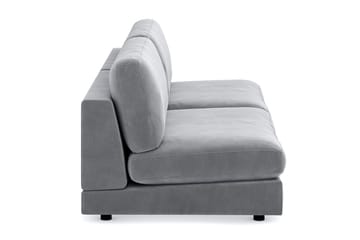 Arken 4-sits Modulsoffa i Sammet - Ljusgrå - Möbler - Soffa - Modulsoffa - Komplett modulsoffa