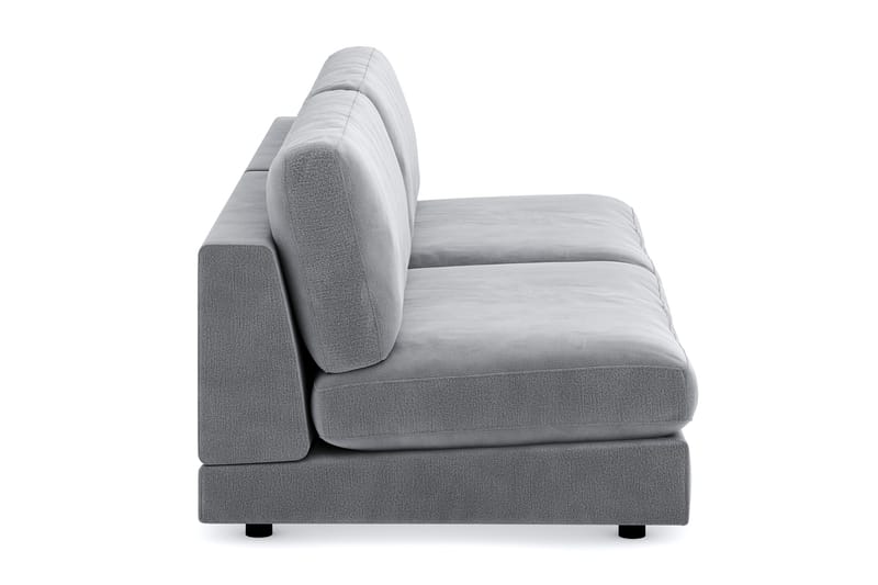 Arken 4-sits Modulsoffa i Sammet - Ljusgrå - Möbler - Soffa - Modulsoffa - Komplett modulsoffa