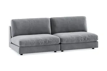 Arken 4-sits Modulsoffa i Sammet - Ljusgrå - Möbler - Soffa - Modulsoffa - Komplett modulsoffa