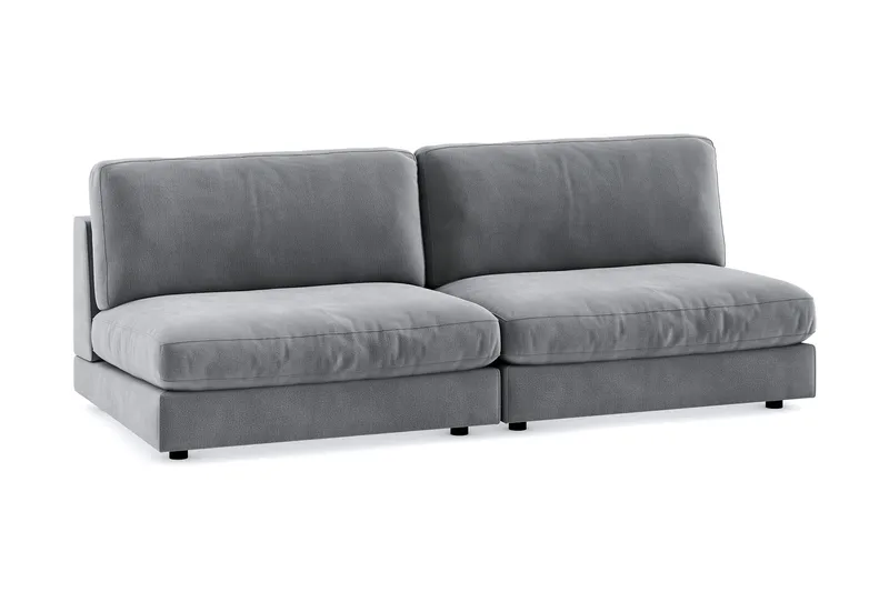 Arken 4-sits Modulsoffa i Sammet - Ljusgrå - Möbler - Soffa - Modulsoffa - Komplett modulsoffa