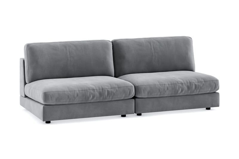 Arken 4-sits Modulsoffa i Sammet - Ljusgrå - Möbler - Soffa - Modulsoffa - Komplett modulsoffa