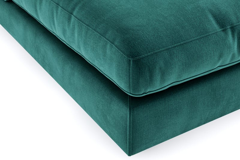 Arken 6-sits U-formad Modulsoffa + Fotpall i Sammet - Grön - Möbler - Soffa - Modulsoffa - Komplett modulsoffa