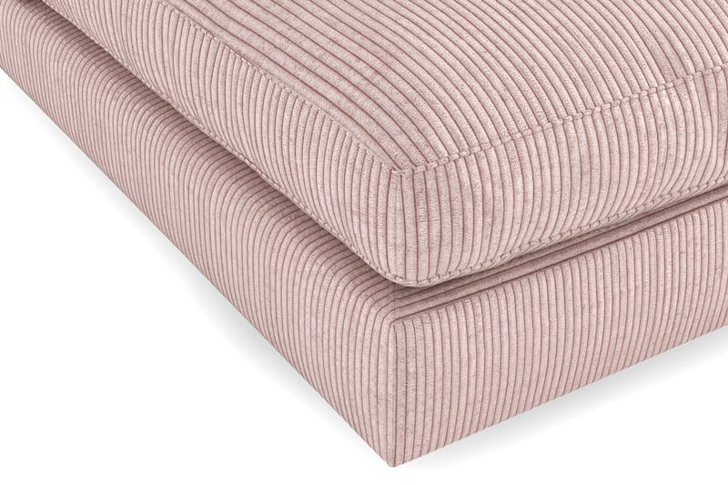 Arken 6-sits Vändbar L-formad Modulhörnsoffa med Divan + Fotpall i Manchester - Rosa - Möbler - Soffa - Modulsoffa - Komplett modulsoffa