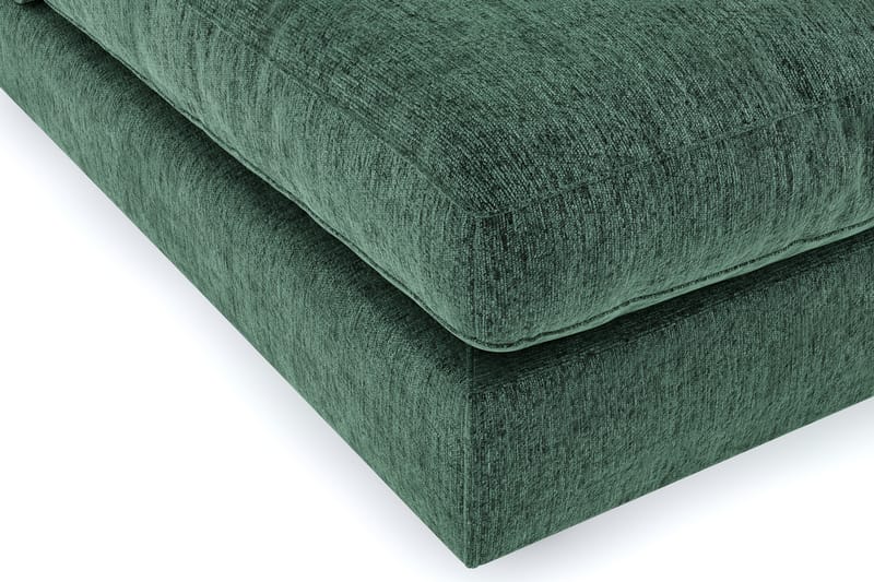 Arken 6-sits Vändbar L-formad Modulhörnsoffa med Divan + Fotpall i Sammet - Mörkgrön - Möbler - Soffa - Modulsoffa - Komplett modulsoffa