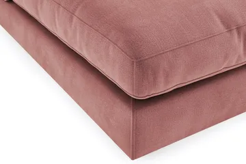 Arken 6-sits Vändbar L-formad Modulhörnsoffa med Divan + Fotpall i Sammet - Rosa - Möbler - Soffa - Modulsoffa - Komplett modulsoffa