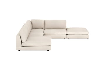 Arken 6-sits Vändbar L-formad Modulhörnsoffa med Divan + Fotpall i Tyg - Beige - Möbler - Soffa - Modulsoffa - Komplett modulsoffa