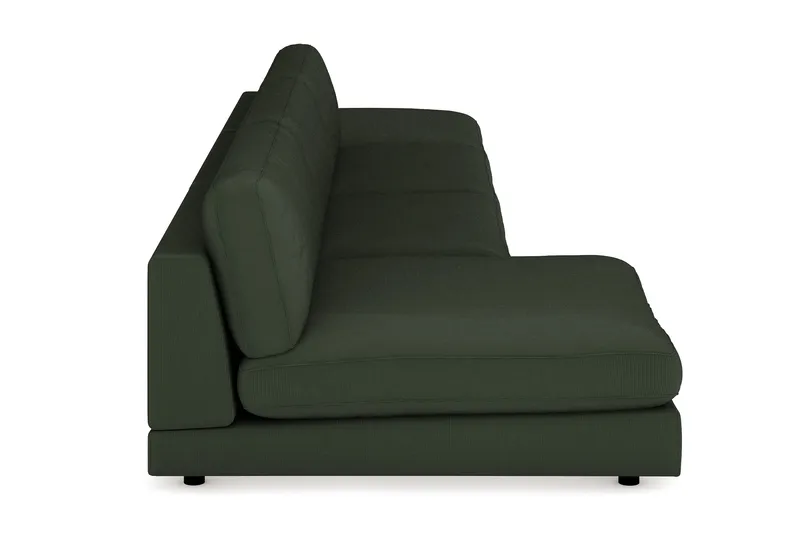 Arken 6-sits Vändbar U-formad Modulsoffa med Divan + Fotpall i Manchester - Mörkgrön - Möbler - Soffa - Modulsoffa - Komplett modulsoffa