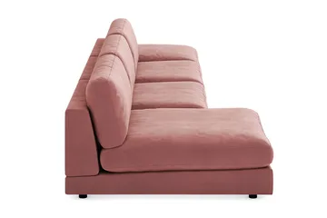Arken 6-sits Vändbar U-formad Modulsoffa med Divan + Fotpall i Sammet - Rosa - Möbler - Soffa - Modulsoffa - Komplett modulsoffa