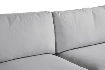 Arken 6-sits Vändbar U-formad Modulsoffa med Divan + Fotpall i Tyg - Grå - Möbler - Soffa - Modulsoffa - Komplett modulsoffa