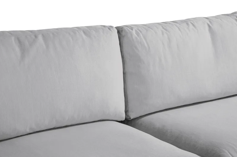 Arken 6-sits V ändbar U-formad Modulsoffa med Divan + Fotpall i Tyg - Grå - Möbler - Soffa - Modulsoffa - Komplett modulsoffa