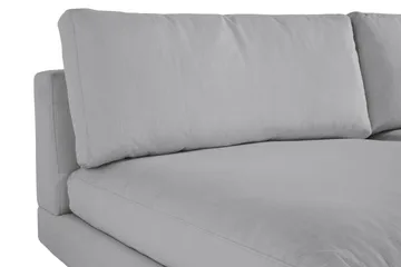 Arken 6-sits Vändbar U-formad Modulsoffa med Divan + Fotpall i Tyg - Grå - Möbler - Soffa - Modulsoffa - Komplett modulsoffa