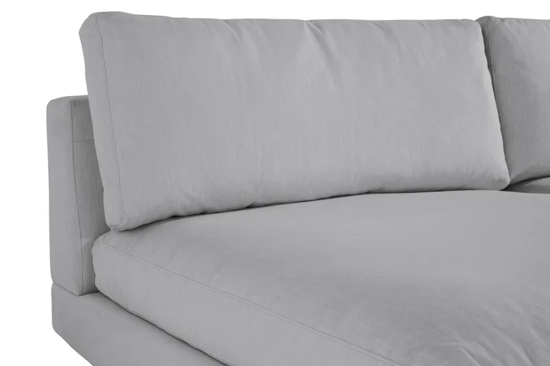 Arken 6-sits Vändbar U-formad Modulsoffa med Divan + Fotpall i Tyg - Grå - Möbler - Soffa - Modulsoffa - Komplett modulsoffa