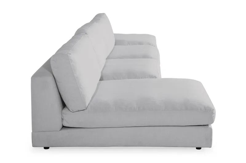 Arken 6-sits Vändbar U-formad Modulsoffa med Divan + Fotpall i Tyg - Grå - Möbler - Soffa - Modulsoffa - Komplett modulsoffa