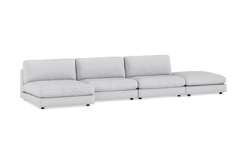 Arken 6-sits Vändbar U-formad Modulsoffa med Divan + Fotpall i Tyg - Ljusgrå - Möbler - Soffa - Modulsoffa - Komplett modulsoffa