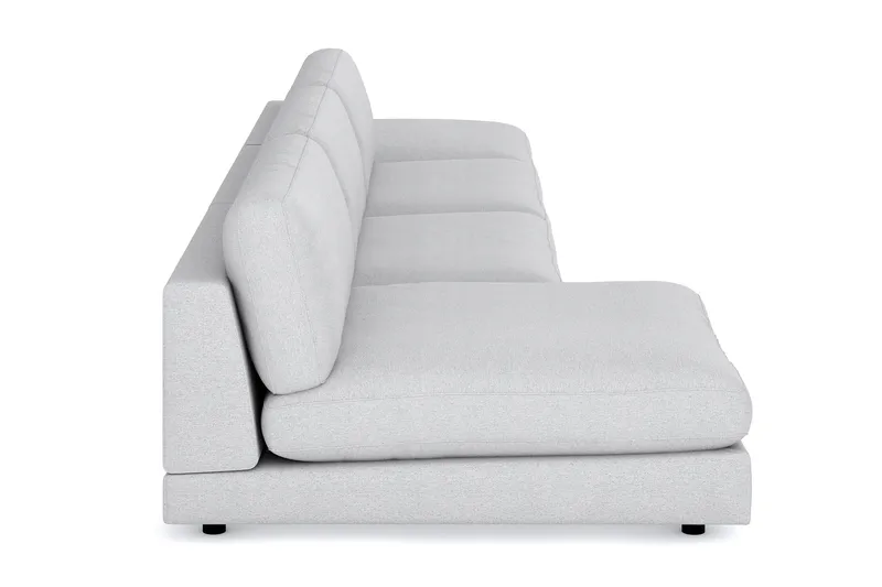 Arken 6-sits Vändbar U-formad Modulsoffa med Divan + Fotpall i Tyg - Ljusgrå - Möbler - Soffa - Modulsoffa - Komplett modulsoffa