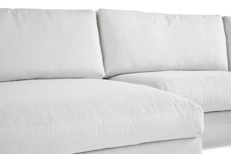 Arken 6-sits Vändbar U-formad Modulsoffa med Divan + Fotpall i Tyg - Ljusgrå - Möbler - Soffa - Modulsoffa - Komplett modulsoffa