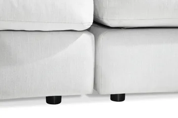 Arken 6-sits Vändbar U-formad Modulsoffa med Divan + Fotpall i Tyg - Ljusgrå - Möbler - Soffa - Modulsoffa - Komplett modulsoffa