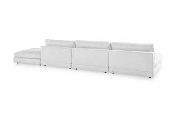 Arken 6-sits Vändbar U-formad Modulsoffa med Divan + Fotpall i Tyg - Ljusgrå - Möbler - Soffa - Modulsoffa - Komplett modulsoffa