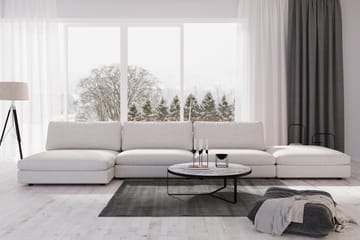 Arken 6-sits Vändbar U-formad Modulsoffa med Divan + Fotpall i Tyg - Ljusgrå - Möbler - Soffa - Modulsoffa - Komplett modulsoffa