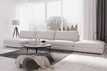 Arken 6-sits Vändbar U-formad Modulsoffa med Divan + Fotpall i Tyg - Ljusgrå - Möbler - Soffa - Modulsoffa - Komplett modulsoffa