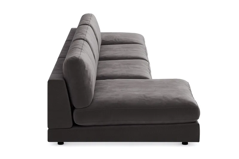 Arken U-modulsoffa med Divan Vändbar Sammet - Mörkgrå - Möbler - Soffa - Modulsoffa - Komplett modulsoffa